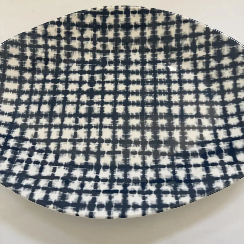 Crate and Barrel Oval Serving Platter Summer Beachy Abstract‎